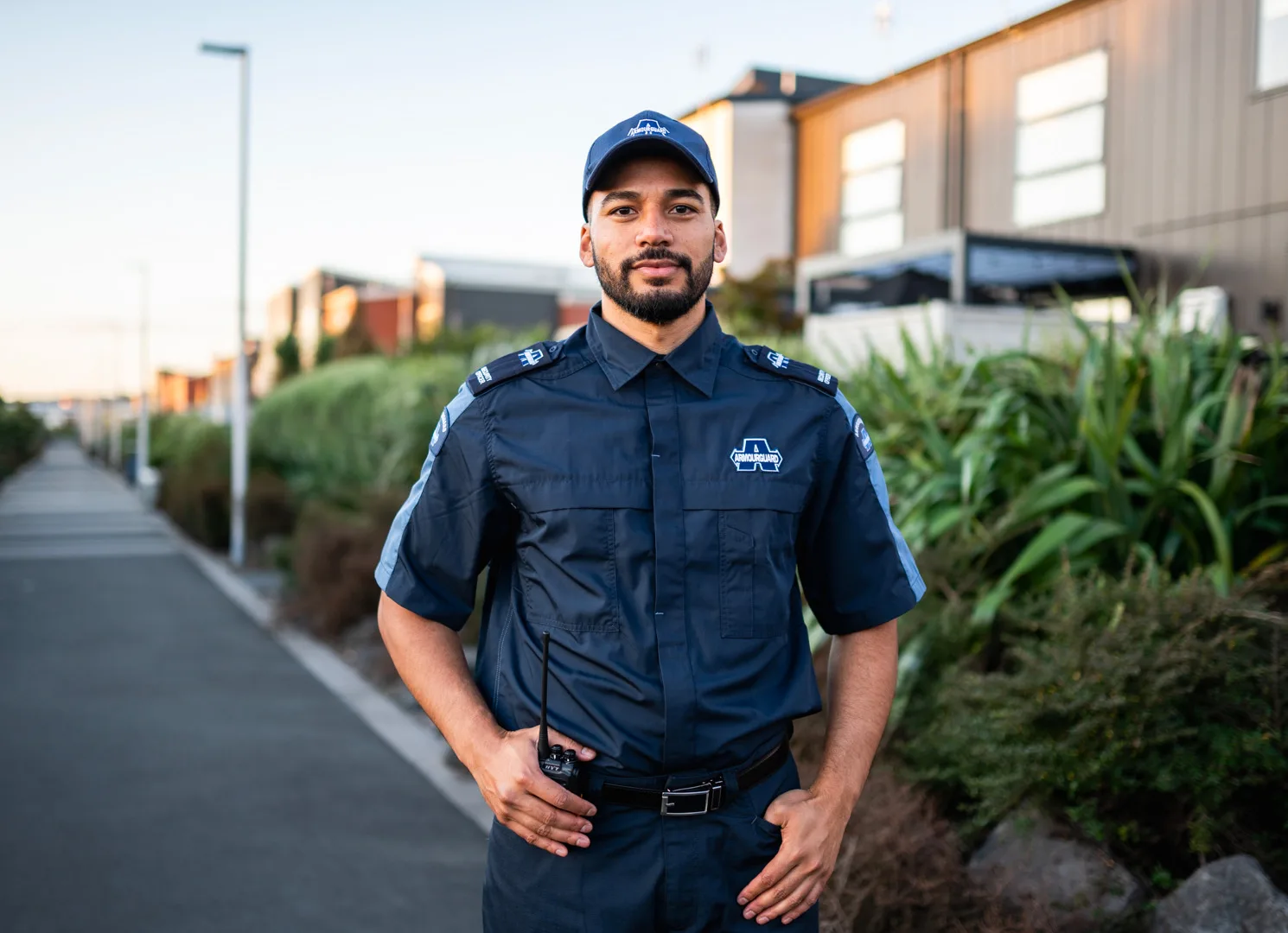 One of Armourguard's security guards in uniform