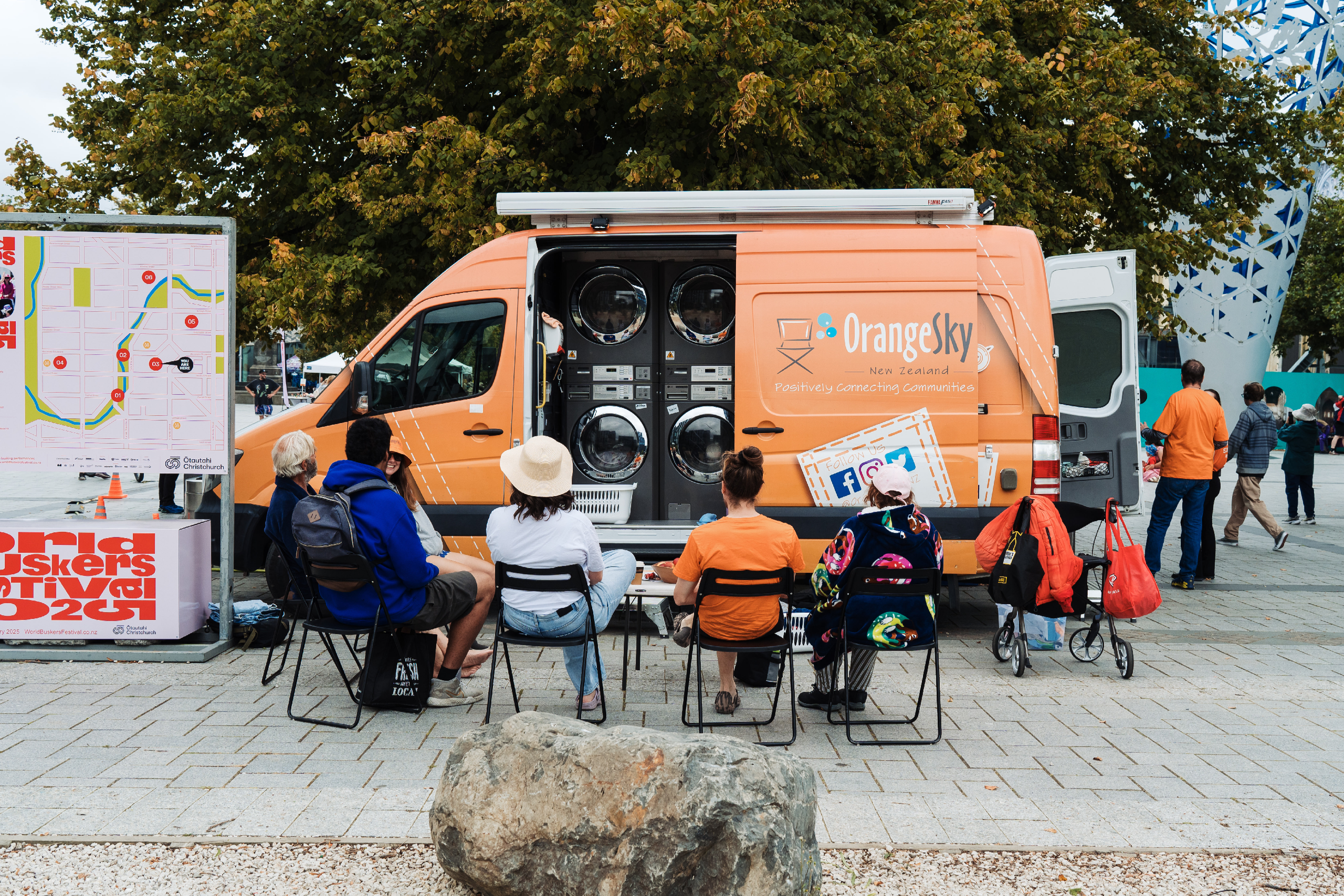 Community support for Orange Sky Aotearoa